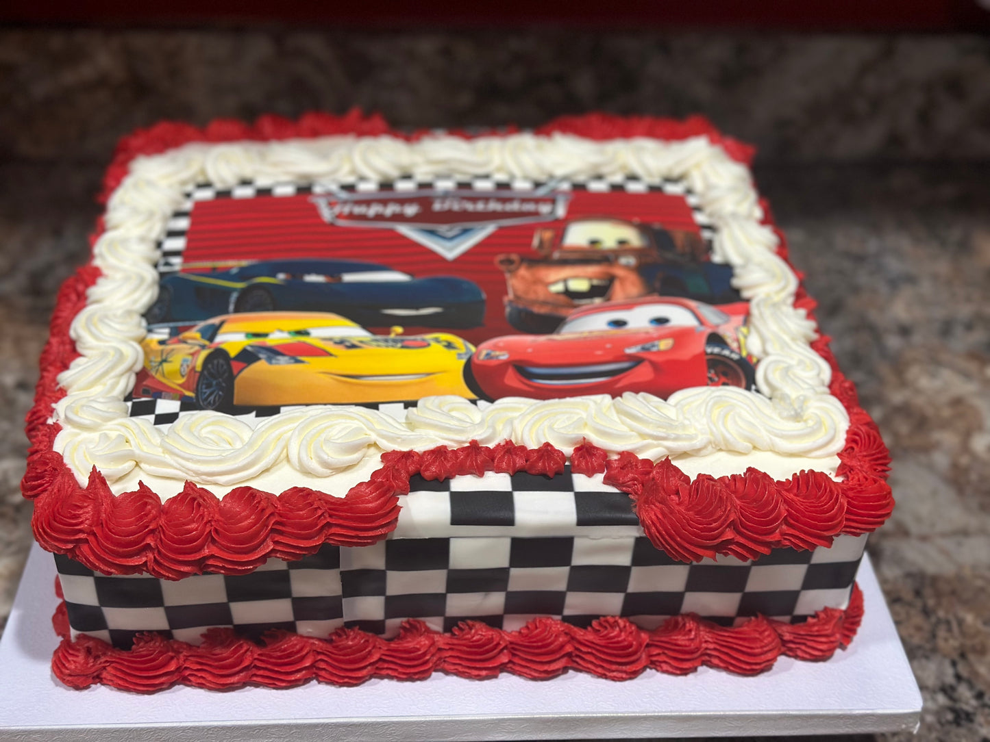 Cars sheet cake